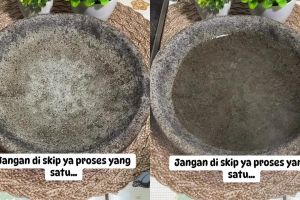 Jangan skip trik ini jika ingin cobek batu awet tak berjamur meski sudah dipakai bertahun-tahun