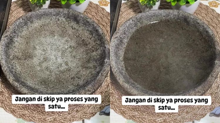 Jangan skip trik ini jika ingin cobek batu awet tak berjamur meski sudah dipakai bertahun-tahun