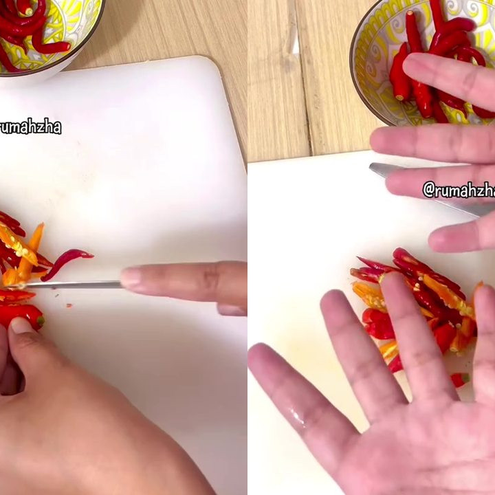Jari terasa pedas usai potong cabai? Jangan cuci dengan sabun, pakai 1 bahan ini biar cepat hilang