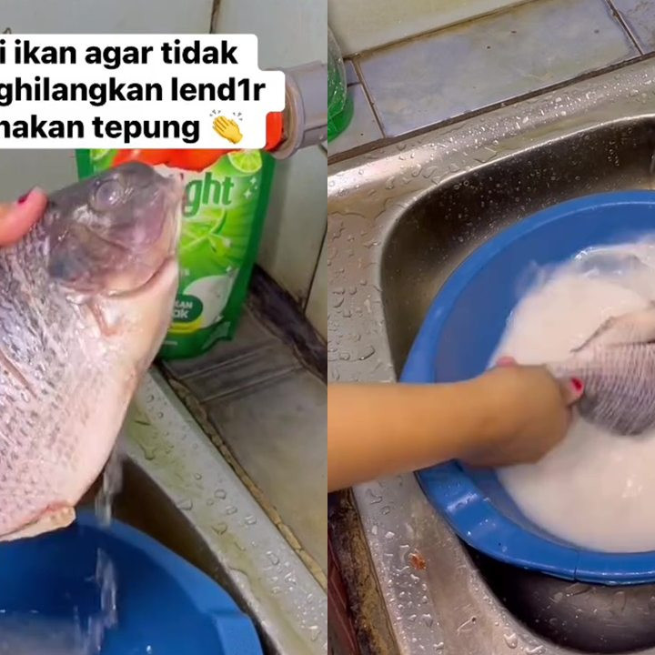 Trik cuci ikan berlendir dan bau amis supaya hasilnya bersih kesat, rahasianya di 1 bahan dapur ini
