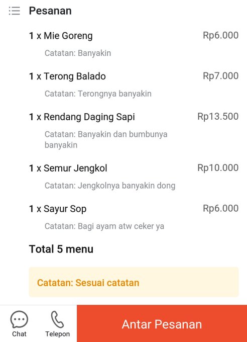 11 Catatan kocak pelanggan di aplikasi ojek online ini bikin penjual dan driver bingung tapi lucu