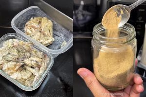Praktis tanpa dioven atau dijemur dulu, ini trik bikin bumbu penyedap dari kulit udang cuma 3 langkah