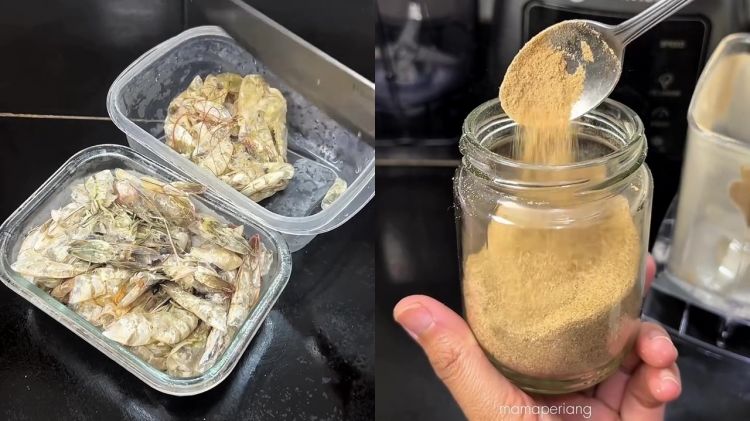 Praktis tanpa dioven atau dijemur dulu, ini trik bikin bumbu penyedap dari kulit udang cuma 3 langkah