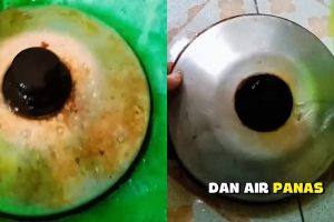 Tutup panci dekil berkarat bisa kinclong dalam sekali gosok, modalnya cuma 2 bahan dapur ini