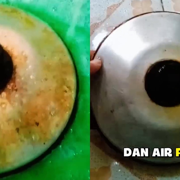 Tutup panci dekil berkarat bisa kinclong dalam sekali gosok, modalnya cuma 2 bahan dapur ini