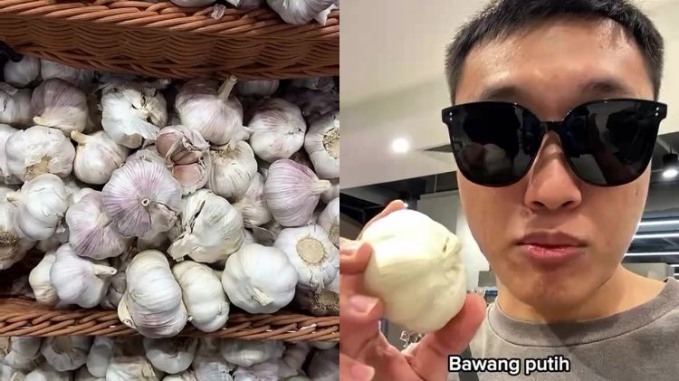 Wajib tahu! Pria ini bagikan trik pilih bawang putih yang aromanya sedap dan bagian dalamnya tak busuk
