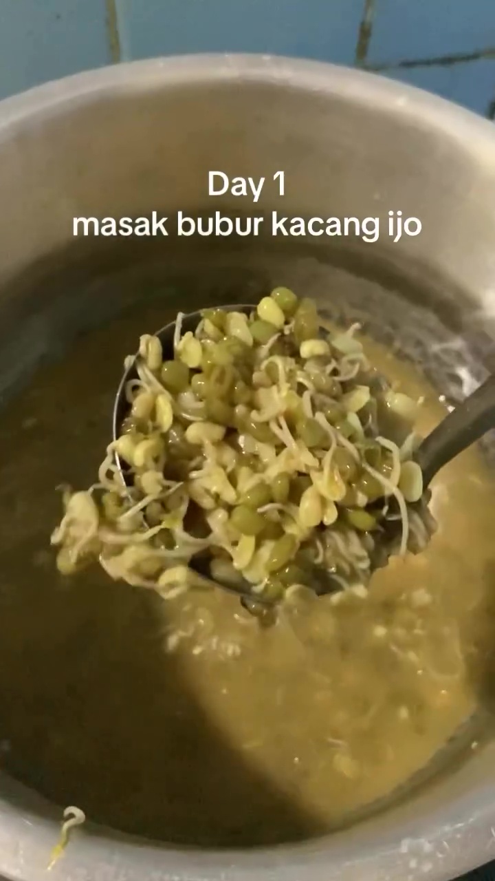 Momen apes pria masak bubuk kacang hijau, endingnya malah jadi kecambah, simak cara tepat mengolahnya