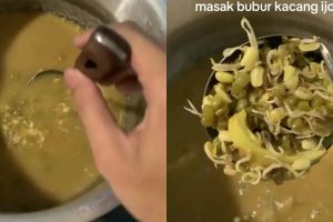 Momen apes pria masak bubuk kacang hijau, endingnya malah jadi kecambah, simak cara tepat mengolahnya