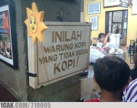 13 Tulisan nyeleneh di warung kopi yang bikin ngakak, bapak-bapak auto nyengir pas baca