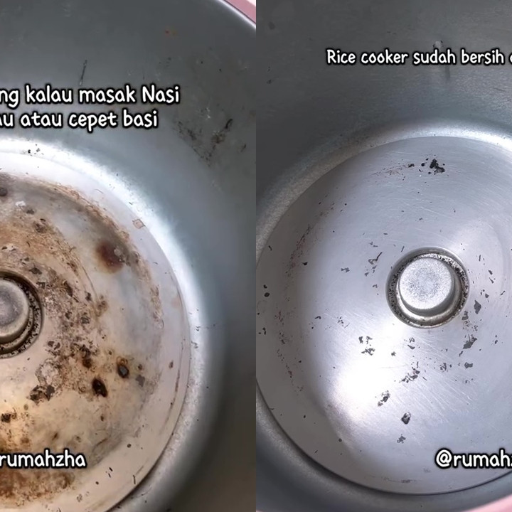 Ternyata bisa bikin nasi bau, ini trik bersihkan dasar rice cooker berkerak bermodal 2 bahan rumahan