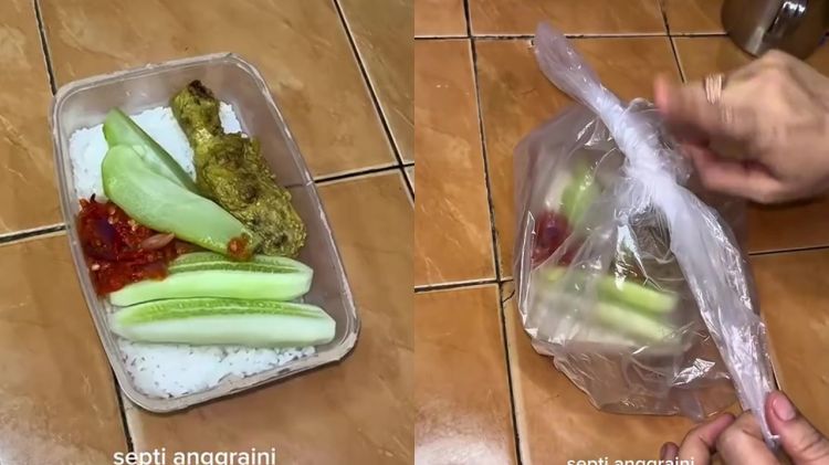 Ingin bekal makanan rapi meski tanpa kotak makan? Coba pakai cara baru ini biar sat-set antitumpah