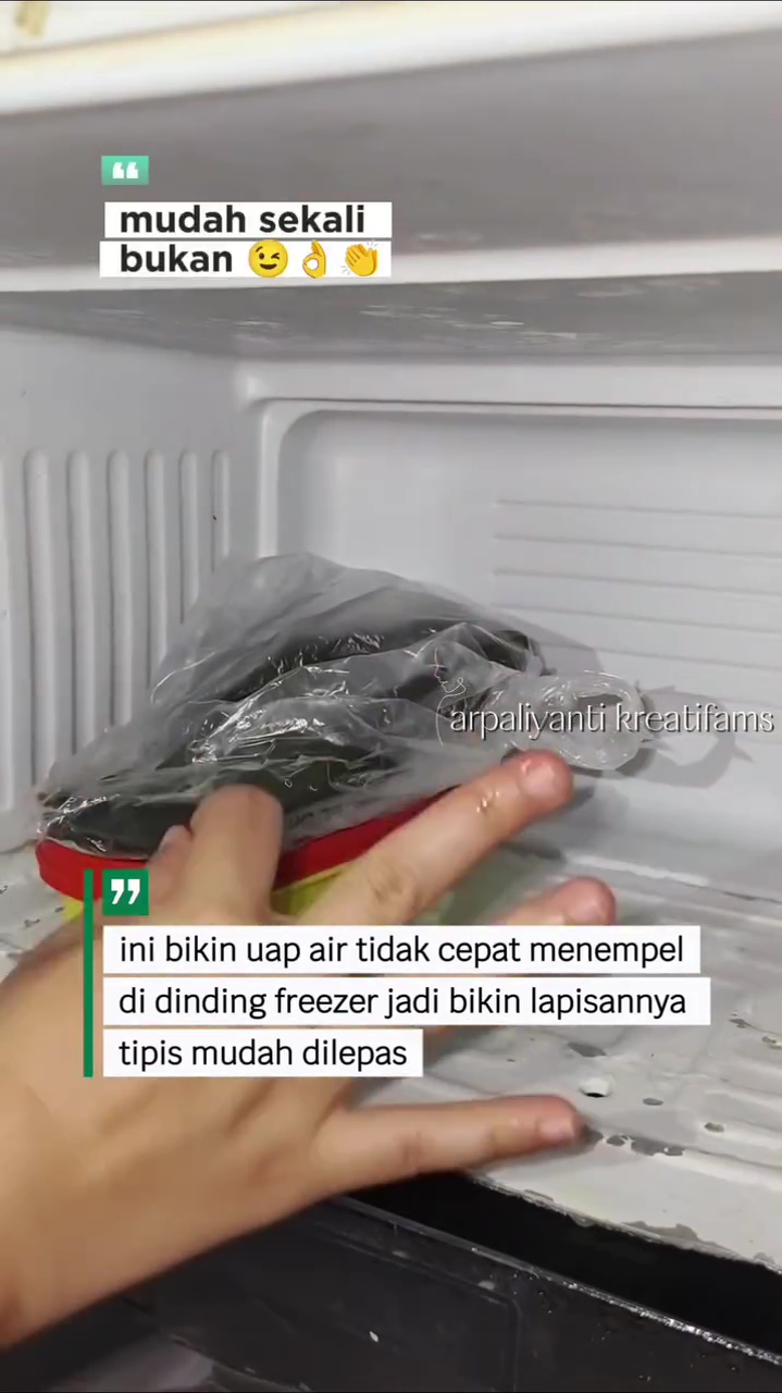 Bukan dilapisi plastik, ini trik baru cegah bunga es menumpuk di freezer yang bikin makanan lengket