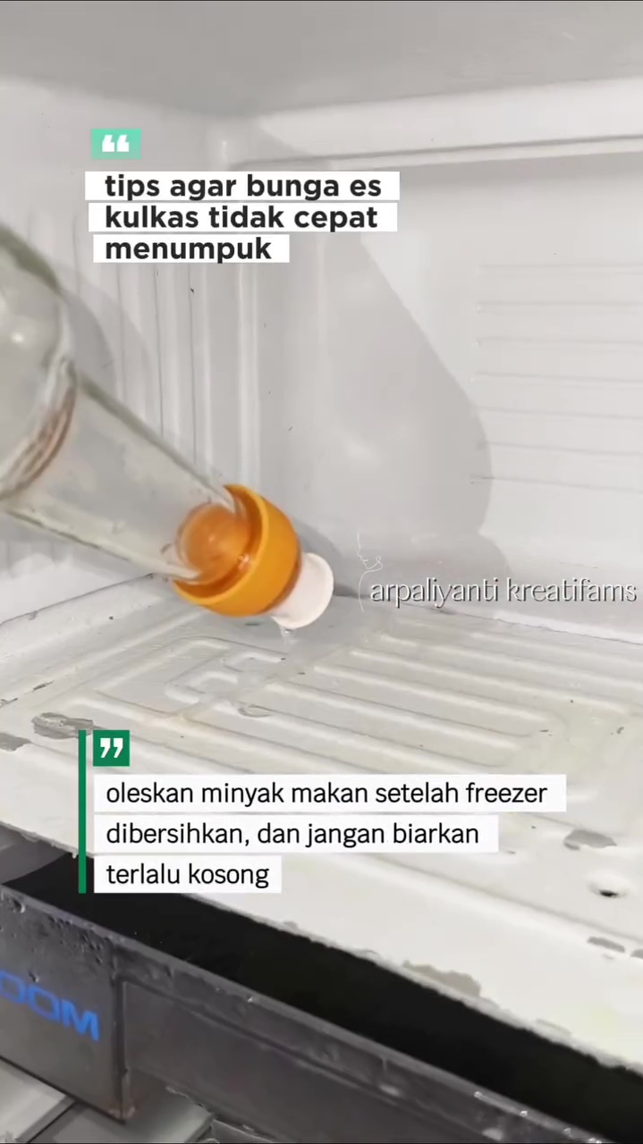 Bukan dilapisi plastik, ini trik baru cegah bunga es menumpuk di freezer yang bikin makanan lengket