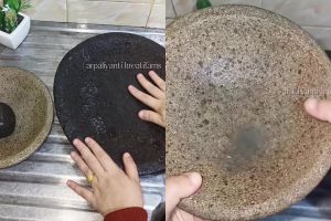 Jangan sampai salah beli! Ini 3 cara mudah membedakan cobek batu asli dan campuran semen 