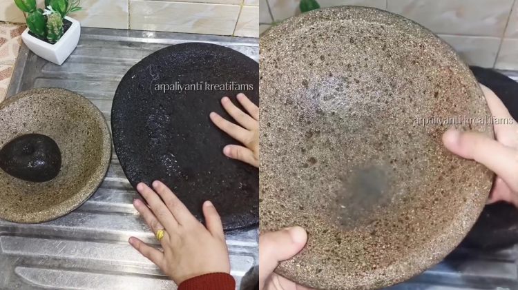 Jangan sampai salah beli! Ini 3 cara mudah membedakan cobek batu asli dan campuran semen 