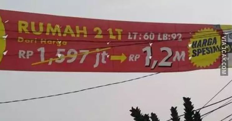 Pakai teknik ‘S3 Marketing', 11 spanduk dagang super kocak ini bikin pembeli auto salah fokus