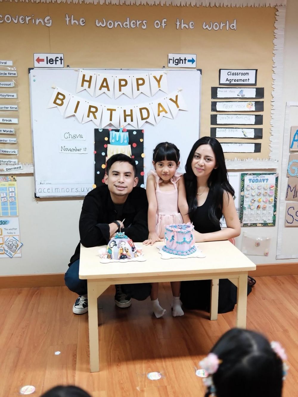 9 Potret Rachel Vennya rayakan ultah Chava di sekolah, reaksi diajak ngobrol Inggris bikin ngakak