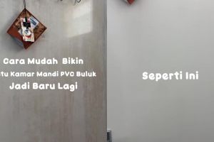 Sekali gosok langsung kinclong, ini trik mengubah pintu kamar mandi dekil berkerak jadi bersih lagi
