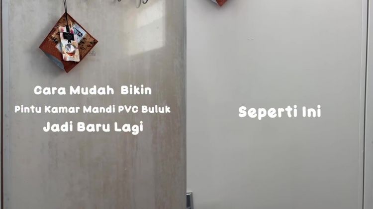 Sekali gosok langsung kinclong, ini trik mengubah pintu kamar mandi dekil berkerak jadi bersih lagi