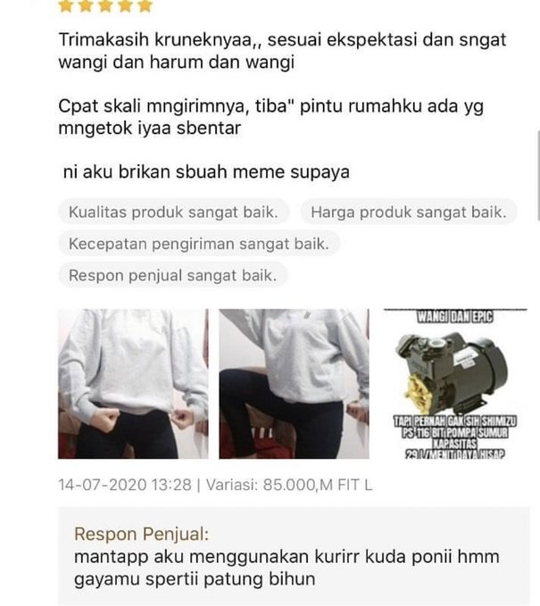 11 Potret review online shop paling absurd, tak nyambung sama produk tapi bikin ketawa nggak berhenti