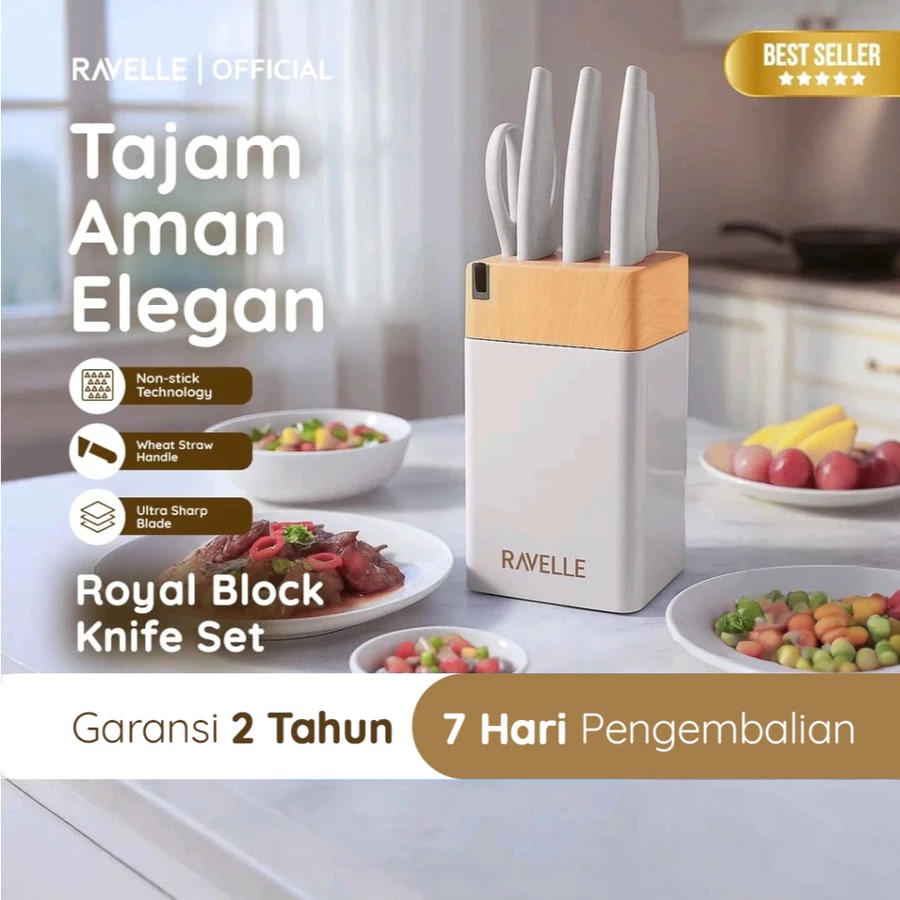 9 Set pisau dapur anti karat di bawah Rp300 ribu, pilihan lengkap untuk bikin masak makin cepat