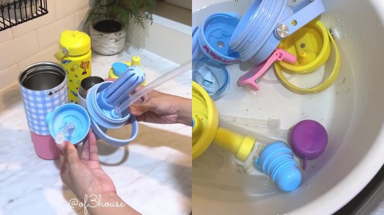 Lumut di sedotan dan tutup botol auto luntur tanpa disikat, ternyata cuma direndam pakai 1 bahan dapur