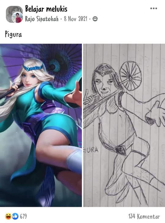 11 Lukisan nyoba realistis tapi hasilnya malah bikin ngakak pas dibandingin sama foto aslinya