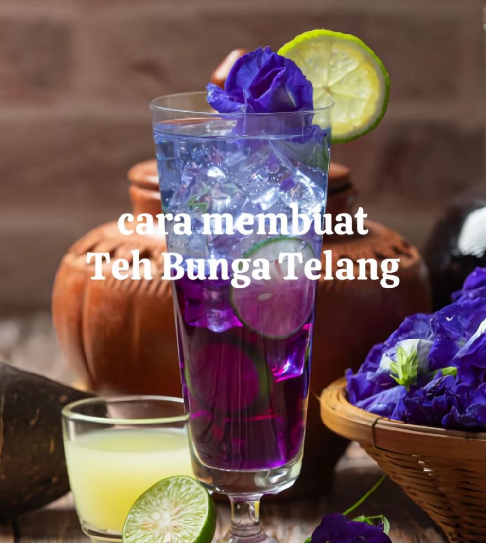 5 Resep minuman bunga telang kekinian tanpa blender, warna cantik alami
