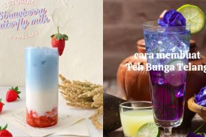 5 Resep minuman bunga telang kekinian tanpa blender, warna cantik alami