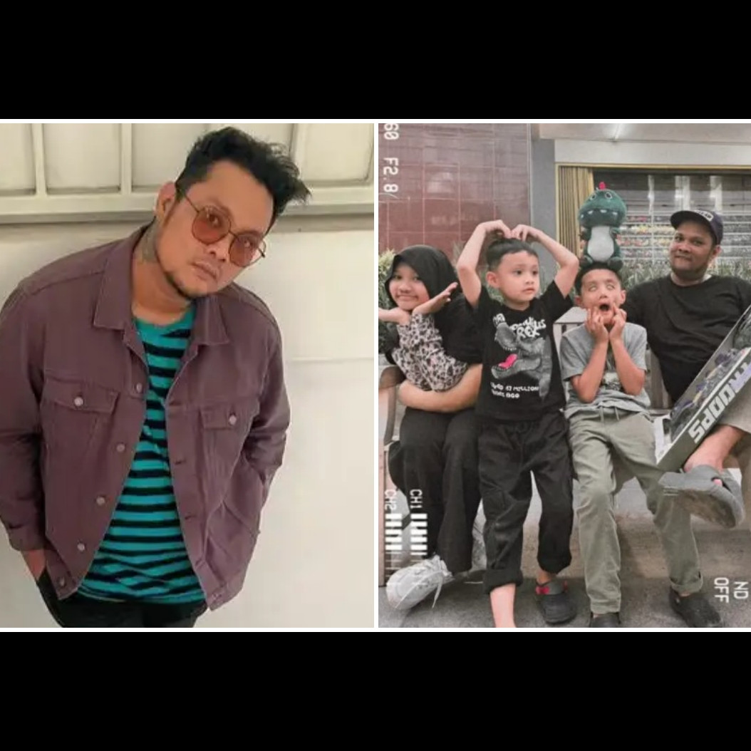 Virgoun ambil alih urus anak, ini 7 potretnya liburan bareng ketiga buah hati di Jepara