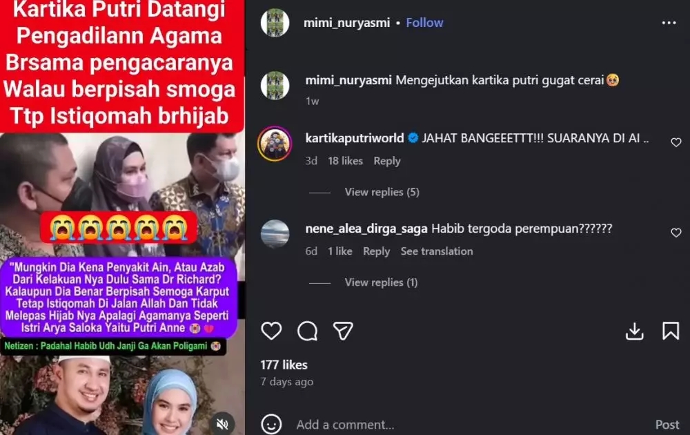 Habib Usman bin Yahya bantah cerai dari Kartika Putri, janji tak akan poligami sang istri