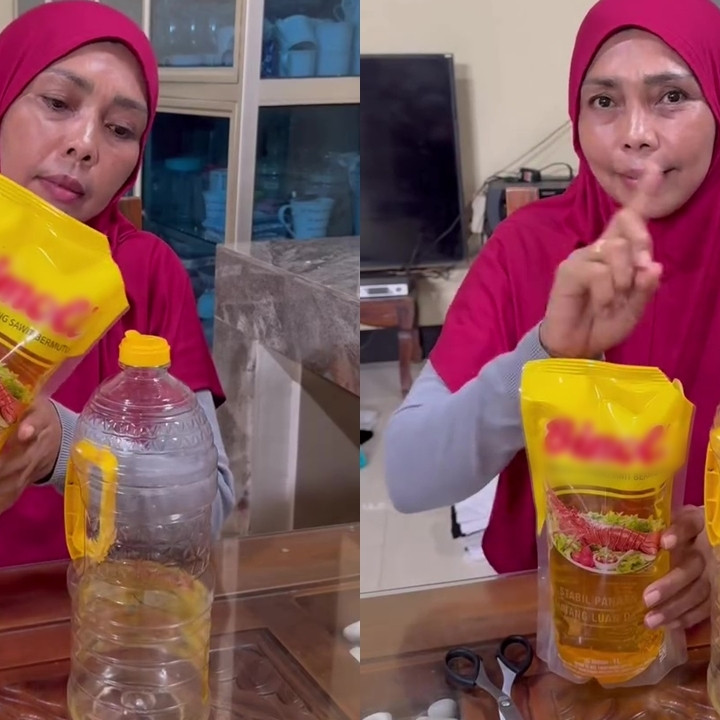 Ingin refil minyak goreng ke botol tapi nggak punya corong? Ini solusi praktisnya supaya tak tumpah