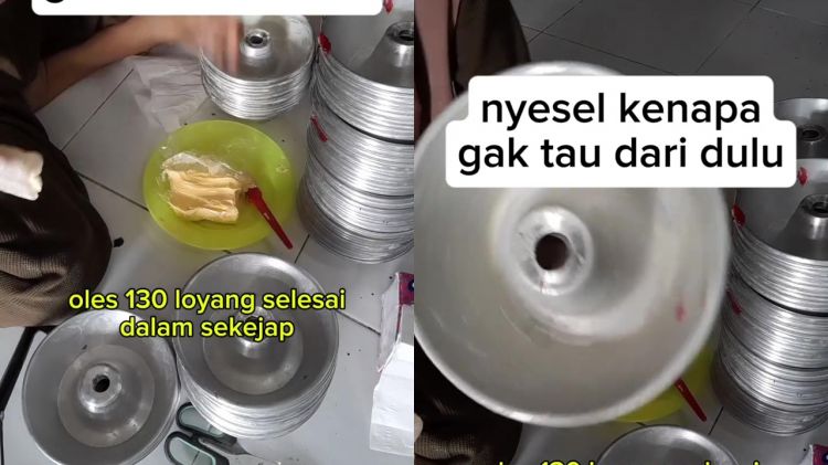 Lebih cepat dibandingkan pakai kuas, ini cara mengoleskan margarin ke loyang dalam jumlah banyak 