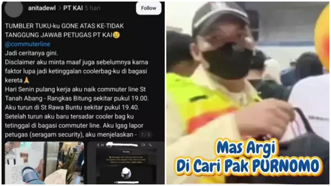 Nasib apes berujung berkah, Argi pegawai KAI viral gegara tumbler penumpang hilang dapat hadiah umrah