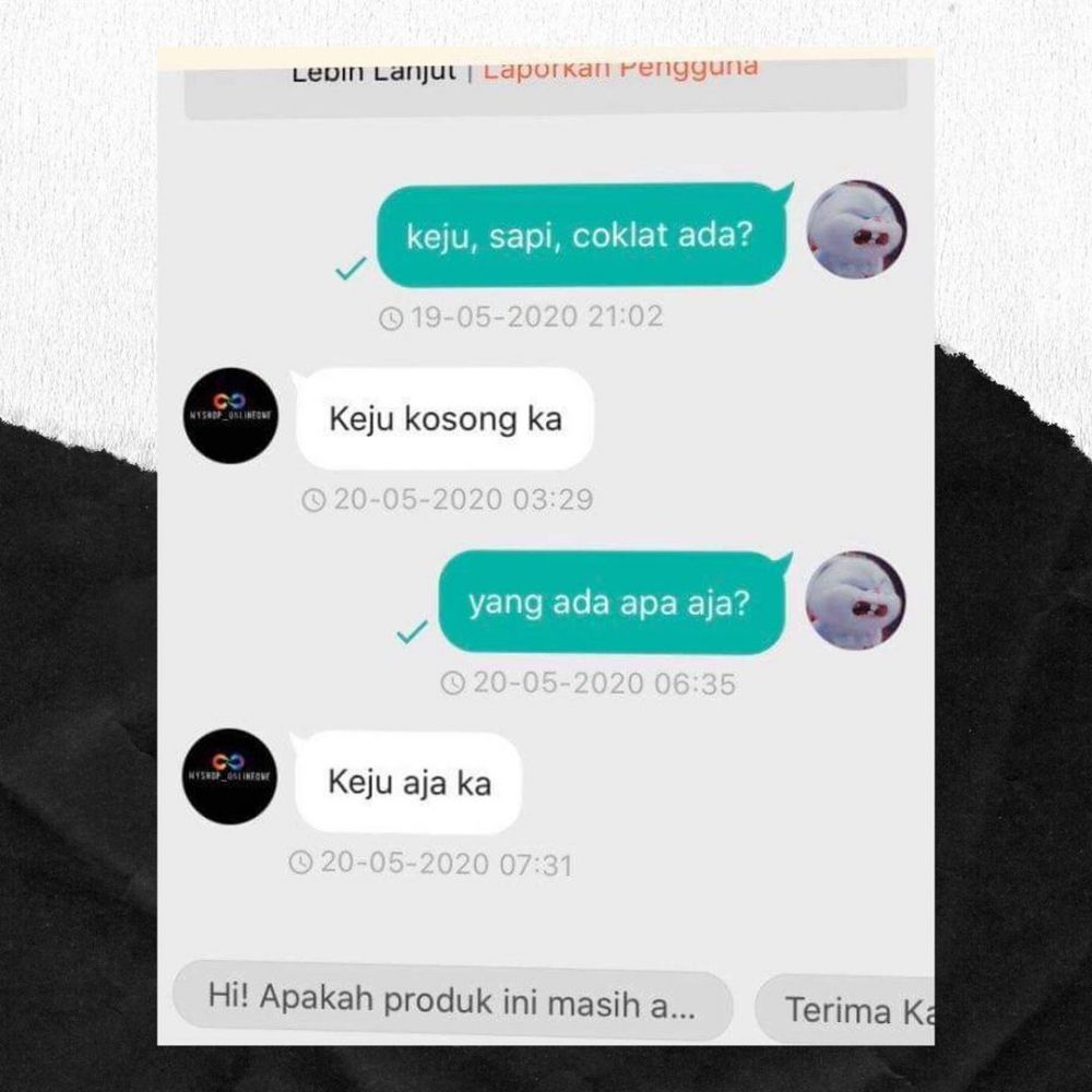 11 Chat lucu penjual online shop saat ditanya produk, jawabannya nyeleneh banget bikin pembeli emosi