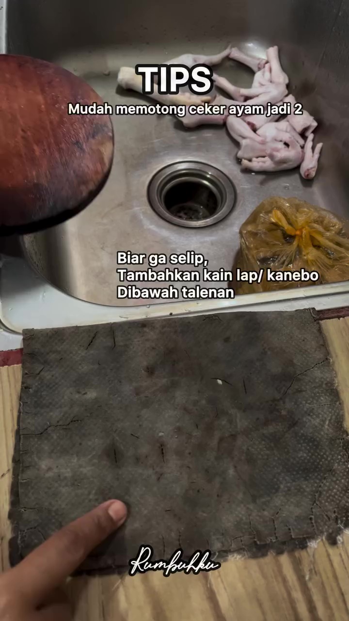 Tak banyak yang tahu, ini trik pakai talenan agar tidak licin dan mudah geser saat potong makanan