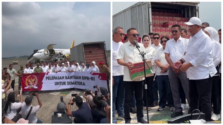 Kompak berbaju putih, 9 potret anggota DPR kirim 15 ton bantuan bagi korban bencana Sumatra