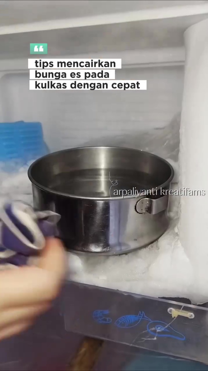 Cuma butuh 10 menit, bunga es di freezer langsung mudah dibersihkan tanpa tunggu mencair semalaman 
