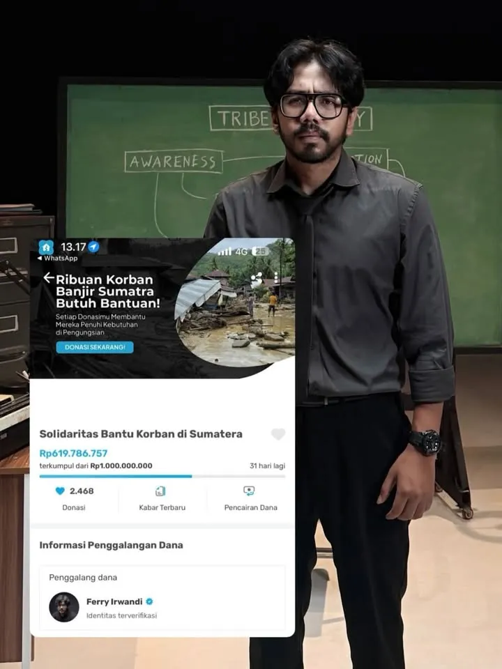 Aksi kemanusiaan Ferry Irwandi: 3 jam siaran langsung raup Rp5 Miliar untuk korban bencana Sumatra