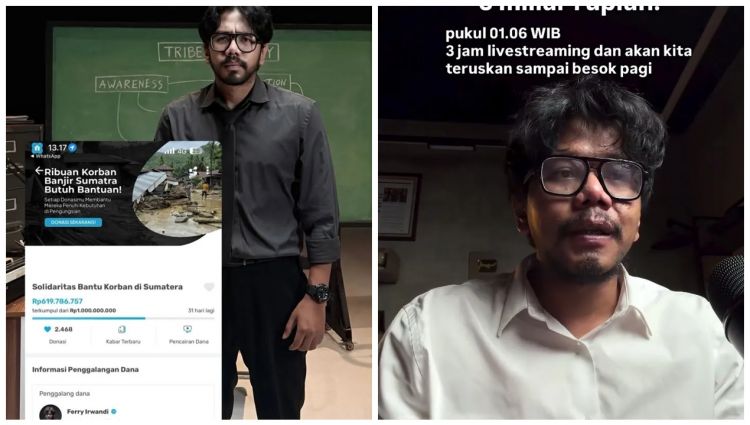 Aksi kemanusiaan Ferry Irwandi: 3 jam siaran langsung raup Rp5 Miliar untuk korban bencana Sumatra