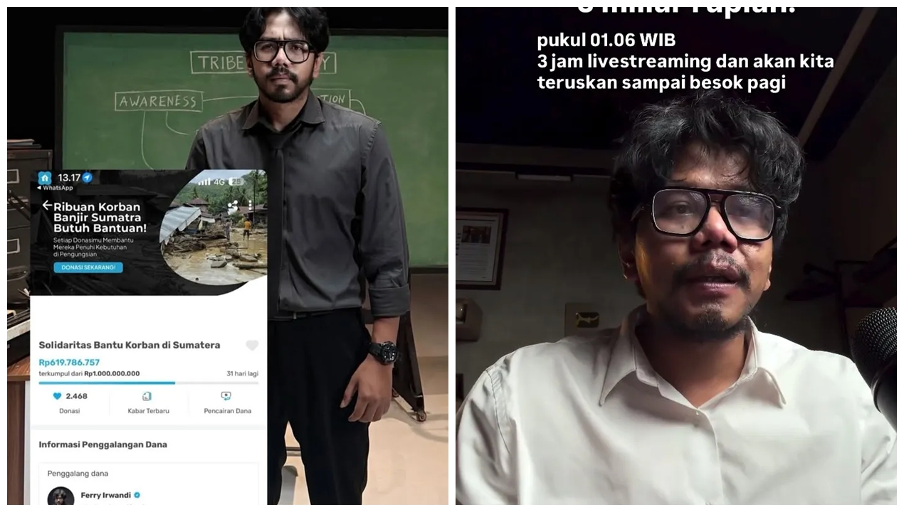 Aksi kemanusiaan Ferry Irwandi: 3 jam siaran langsung raup Rp5 Miliar untuk korban bencana Sumatra