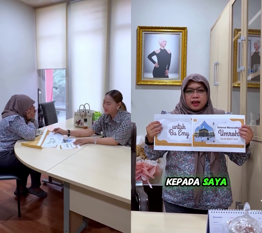 Bikin haru, Inul Daratista beri kejutan umrah untuk karyawan yang 10 tahun setia bekerja bersamanya