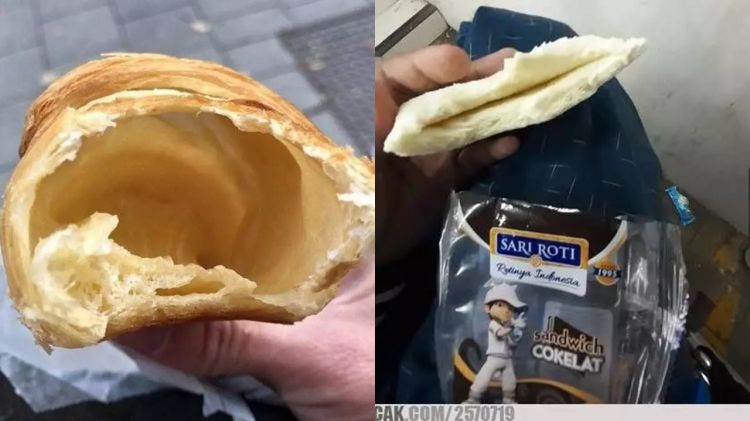 Ketika harapan tak sesuai realita, 13 potret apes makan roti ini bikin geleng kepala