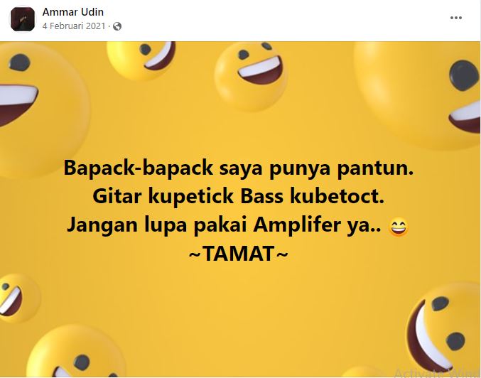 11 Status lucu gagal pantun di Facebook, endingnya nggak nyambung tapi bikin ngakak parah