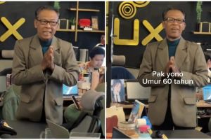 Momen bapak 60 tahun diterima kerja bareng Gen Z ini bukti usia bukan penghalang bekarier