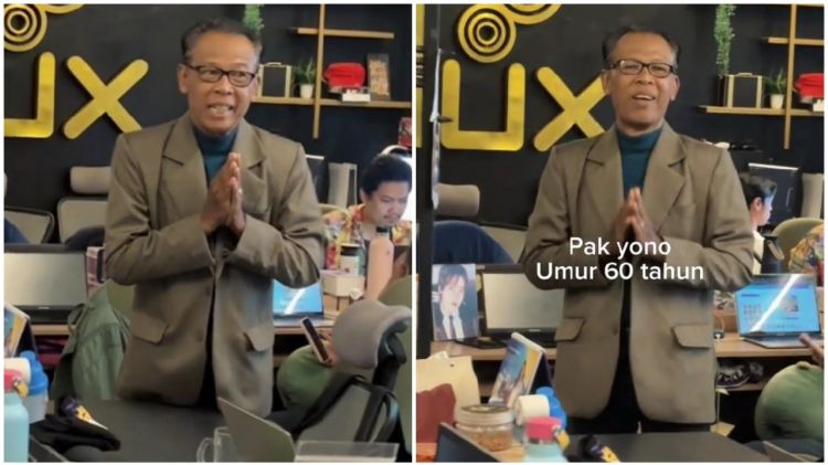 Momen bapak 60 tahun diterima kerja bareng Gen Z ini bukti usia bukan penghalang bekarier