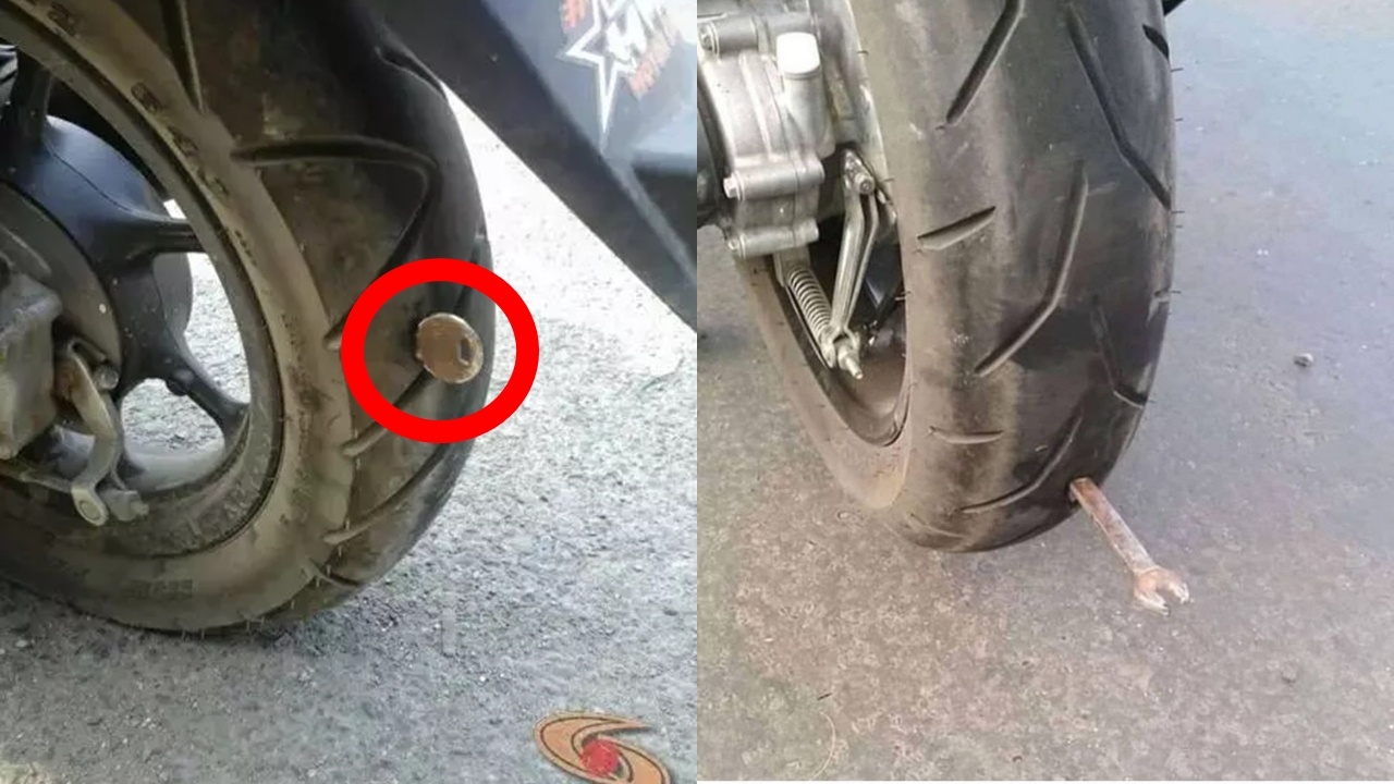 11 Momen lucu benda nyangkut di motor, bikin pengendara dan netizen auto garuk kepala