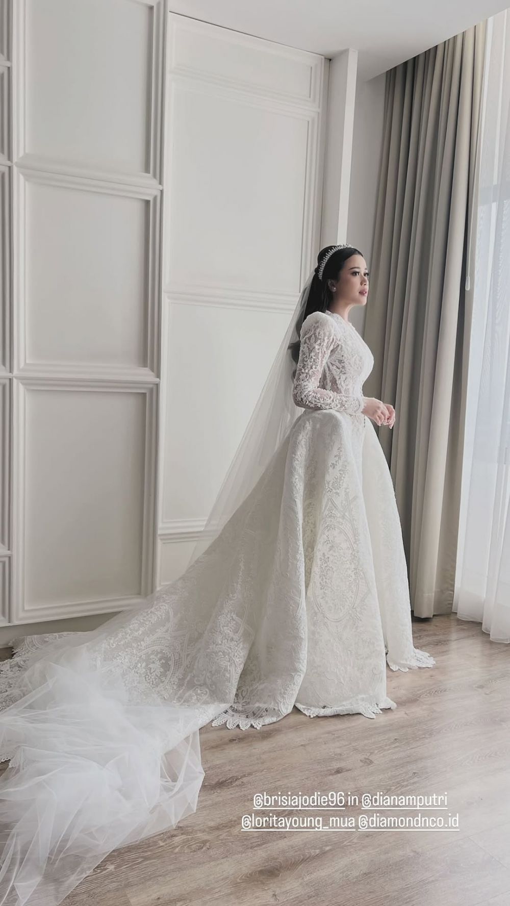 Gaun pernikahan Brisia Jodie ini terinspirasi dari Kate Middleton, 7 potret detailnya anggun pol