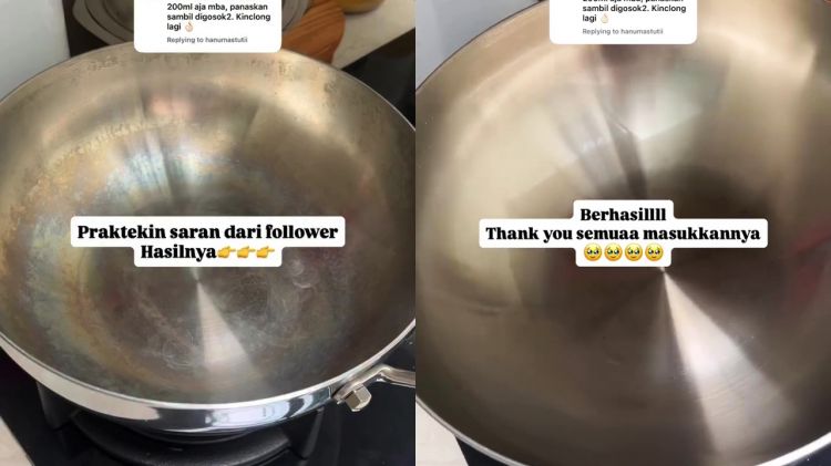 Sabun saja tak cukup hilangkan noda pelangi di wajan stainless, pakai trik ini biar mengilap lagi