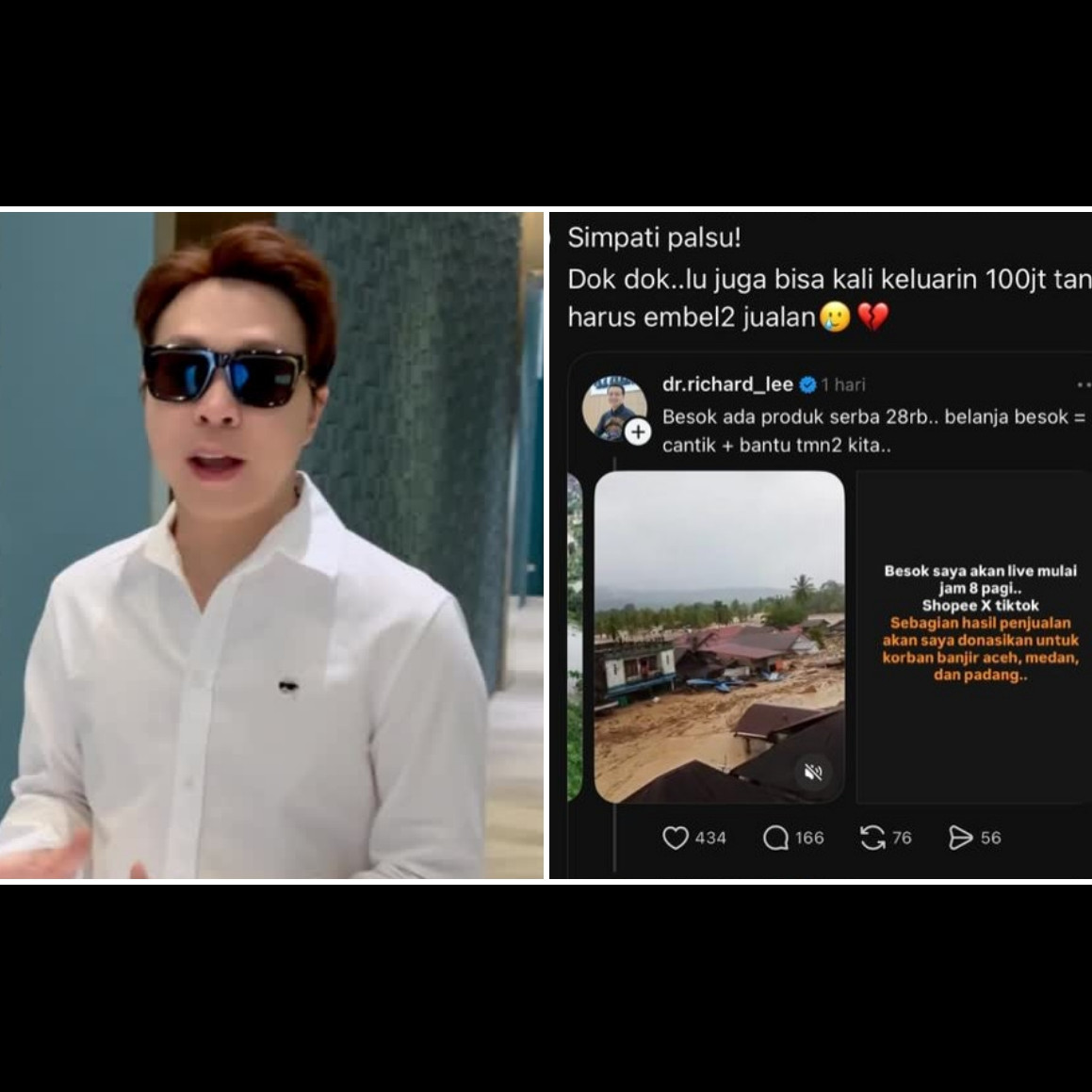 Dikecam gegara donasi korban banjir tapi nyambi promosi produk, Dokter Richard Lee tegaskan hal ini